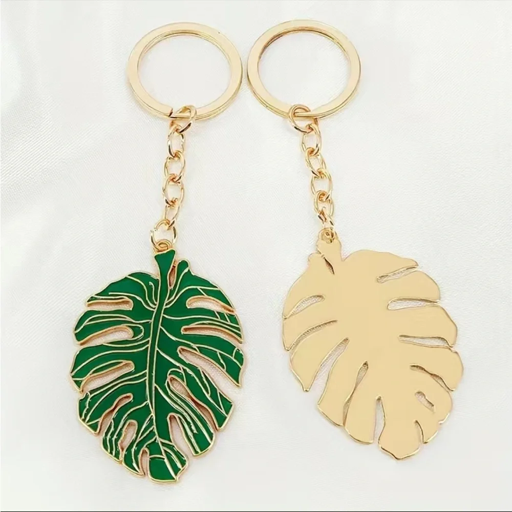 Monstera Leaf Keychain